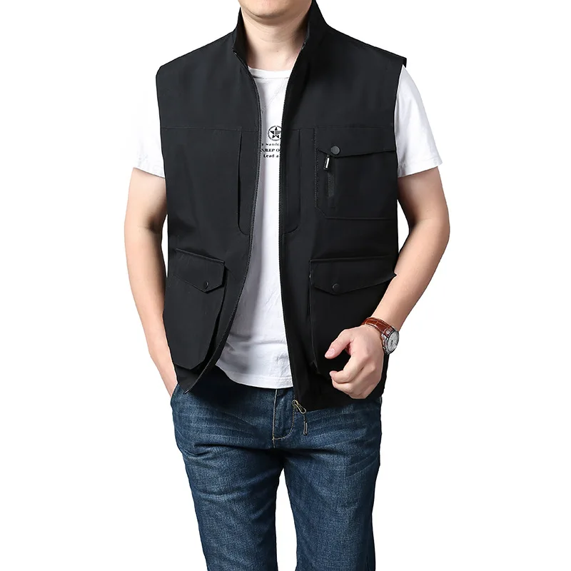 

Summer Outdoor Photography Work Vest Spot Multi-bag Zipper Vest Multi-pocket Tooling Vest Men