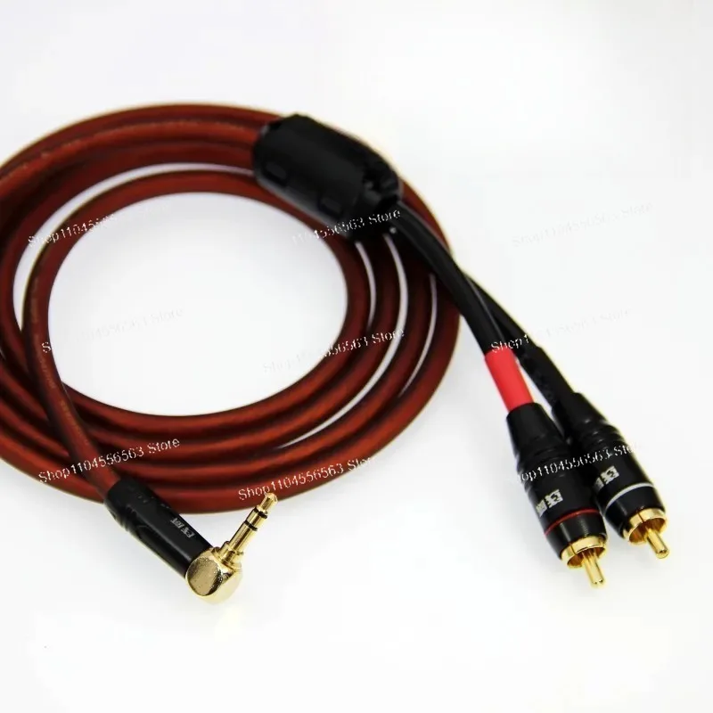 3.5 to Dual RCA Audio Cable Pure Copper One Point Two Red White Line AUX Phone Computer Speaker Connection Cord