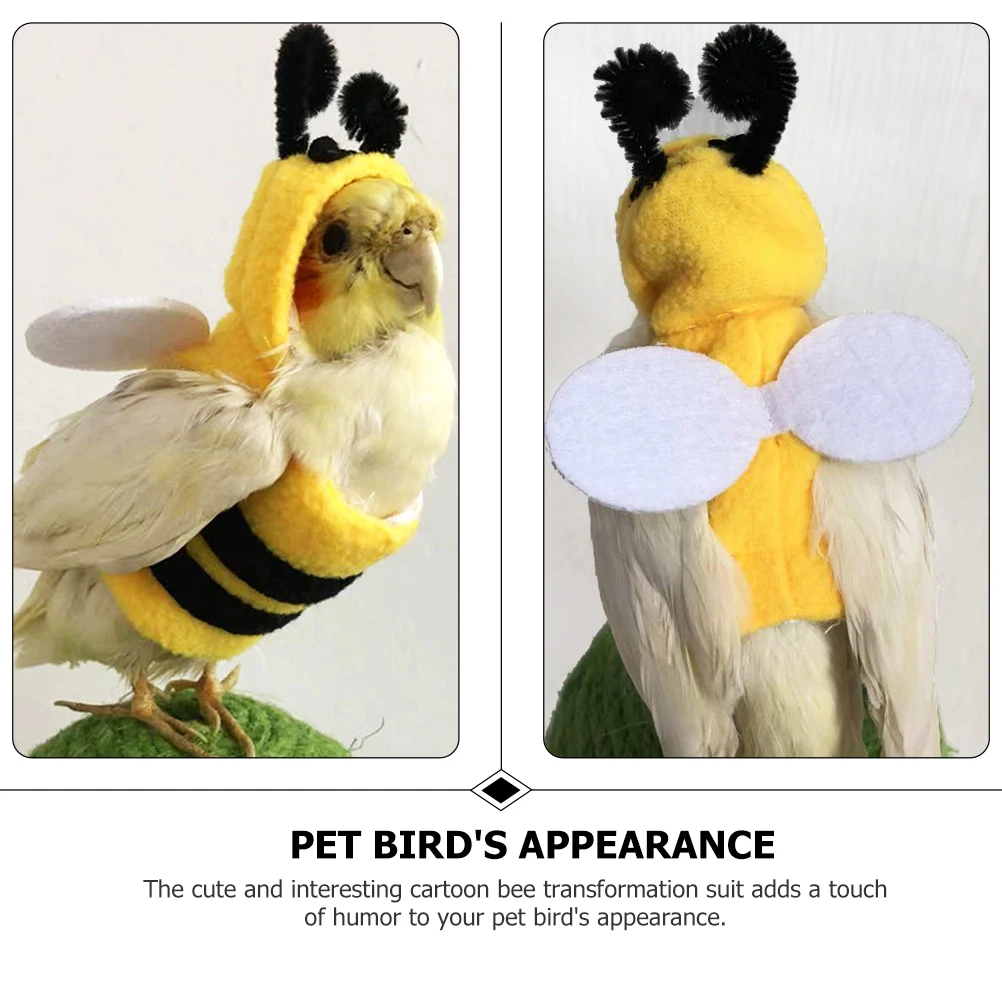 

Parrot Clothes Clothing Bird Bee Costume Pet Cosplay Parakeets Costumes for Birds Cute