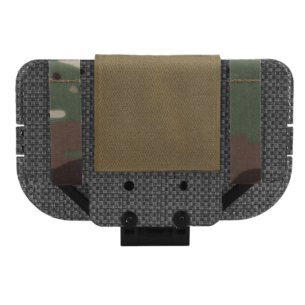 Outdoor Navigation Board Mobile Phone Holder Flip-down Device Panel Pouch MOLLE/PALS Tactical Vest Plate Carrier Sports Hunting