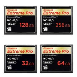 Kimsnot Extreme Pro Compact Flash Card 32GB 64GB 128GB 256GB Memory Card CF Card 1067x High Speed 160MB/s UDMA7 For Canon Nikon