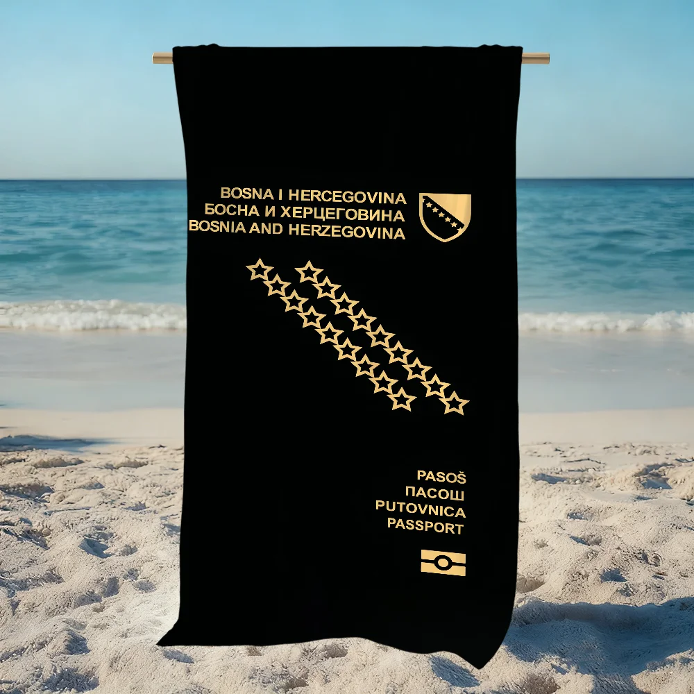 B-bosnia And H-herzegovina Towel Beach Quick Dry Soft Pool Towels Gift for Travel Gym Shower Camping sports