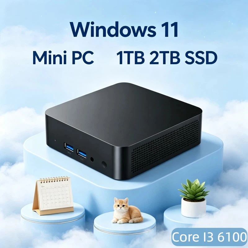 

Value Core I3 6100 Windows 11 Pro Mini PC 1TB/2TB SSD 32GB RAM WiFi6 BT5.2 4K HD Office Gaming PC 3 Years Warranty