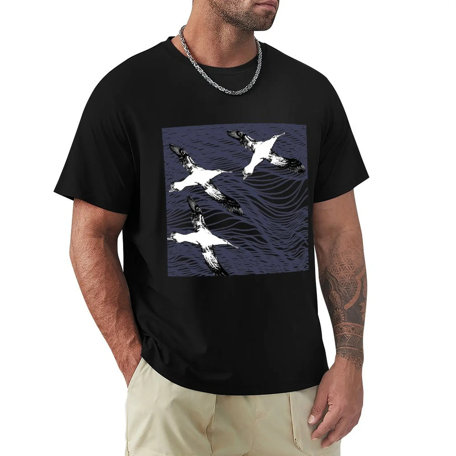 Endangered Species Wandering Albatross T-Shirt Modern Print Casual T-Shirt
