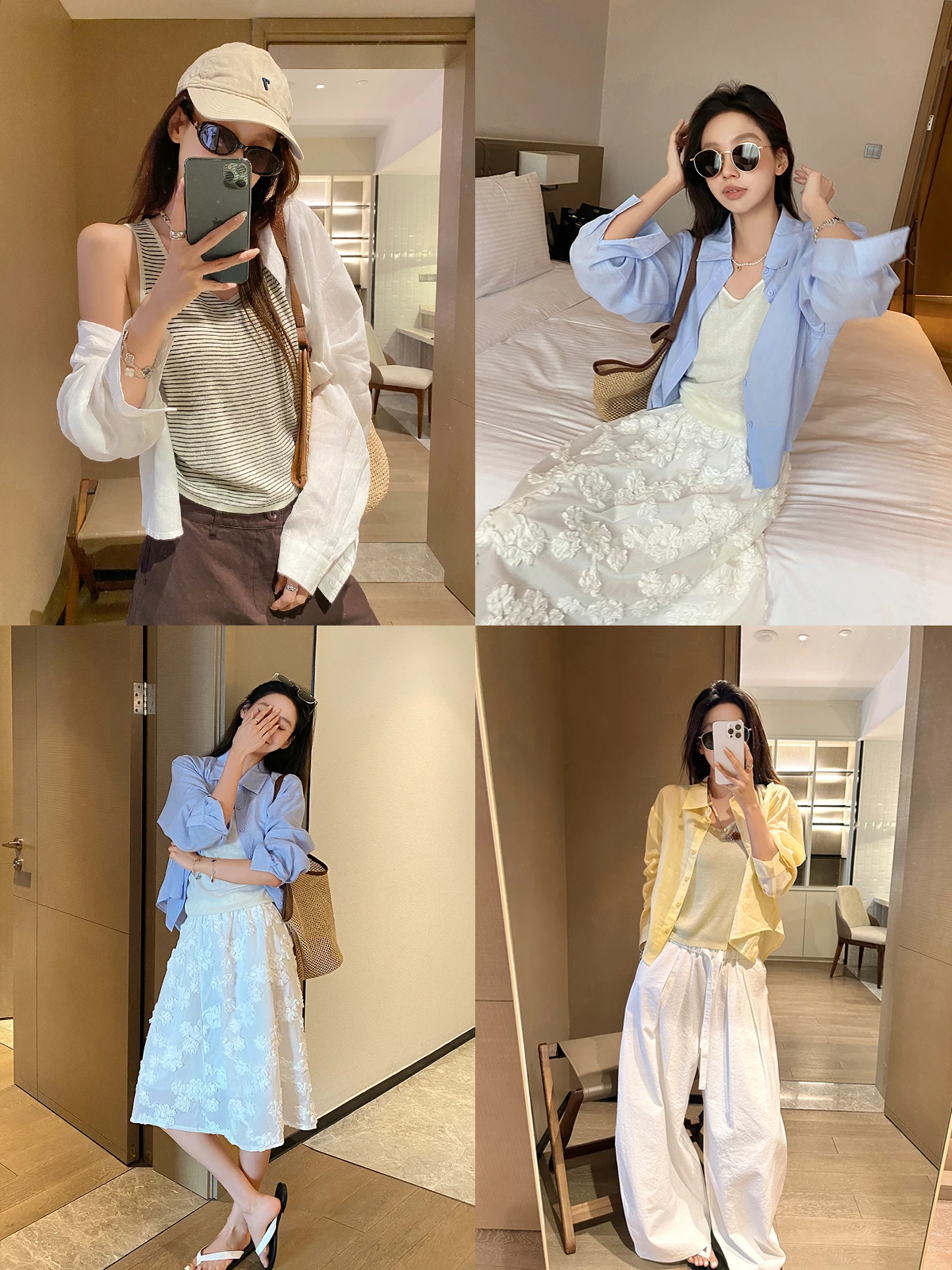 

Рубашка FEELROOM из конопляного лиоцелла с длинными рукавами и защитой от солнца, в корейском стиле, повседневная, с коротким воротником, тонкая, женская