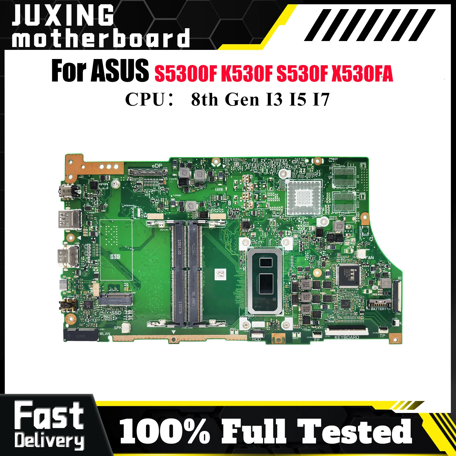 

X530FA Материнская плата для ноутбука ASUS VivoBook X530FA K530F X530F X530UA X530FN S5300F X530UN S530F Материнская плата с процессором I3 I5 I7 stk