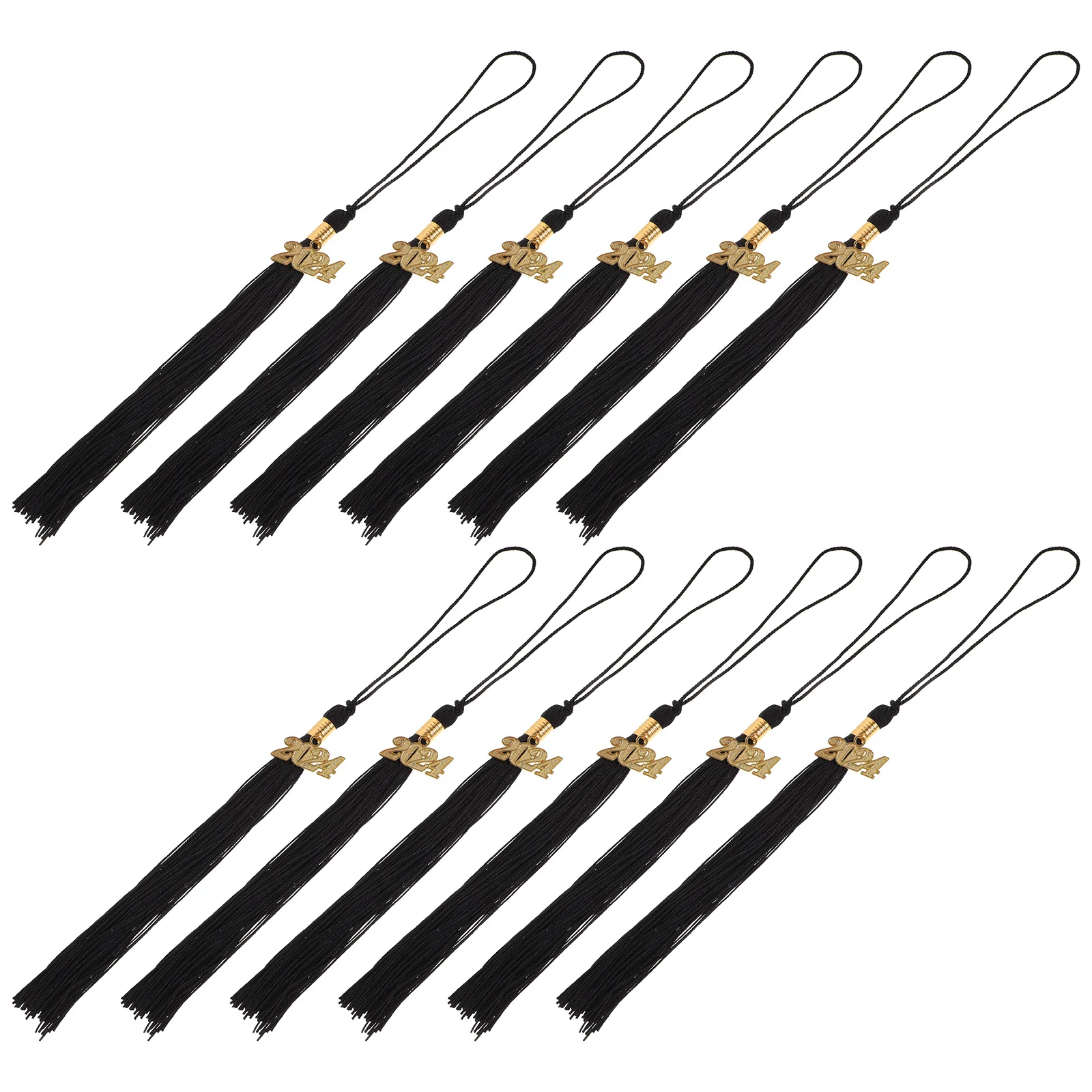 12 Pcs Graduation Cap Tassels DIY Decorations Academic Alloy Hat Accessories Decorative