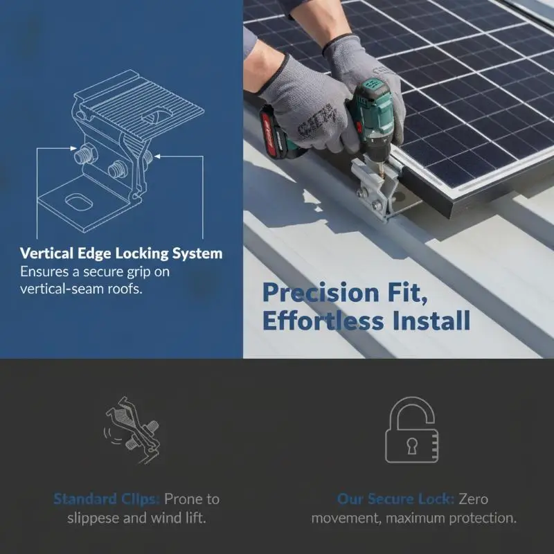 Solar Panel Mounting Brackets Adjustable Fit Photovoltaic Fixing Clamp with Nuts Bolts for Flat Roof Camping Solar Panel System