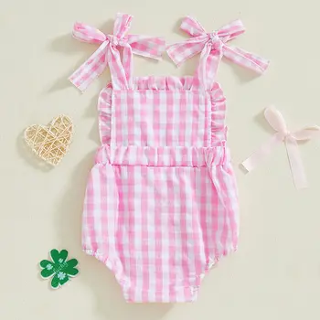 תינוקת פסחא תלבושת יילוד תינוקות ללא שרוולים רצועת ארנב Romper תינוקת ארנבת בגדי 6 best sales תלבושת פסח לתינוק - №4