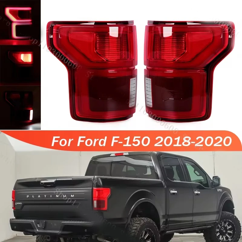 

For Ford F150 F-150 2018 2019 2020 LED Rear Tail Light Taillamp Brake Stop Reverse Turn Signal Lamp Rearlight With Blind Spot