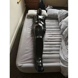 Faux Leather Exotic Cosplay mummy Zentail Jumpsuits Adult Love Games Zip Open Wet Look Sleeping Bag Teddies Clothing Custom