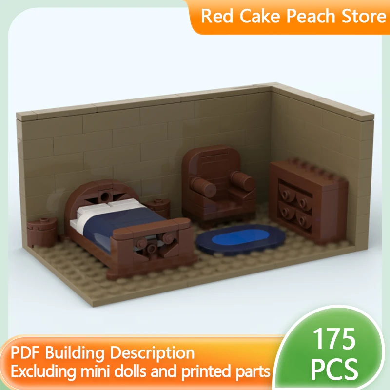 

Модель City Street View MOC, строительные кирпичи, дом, мебель для спальни, модульная технология, детские праздничные подарки, сборка игрушек, костюм