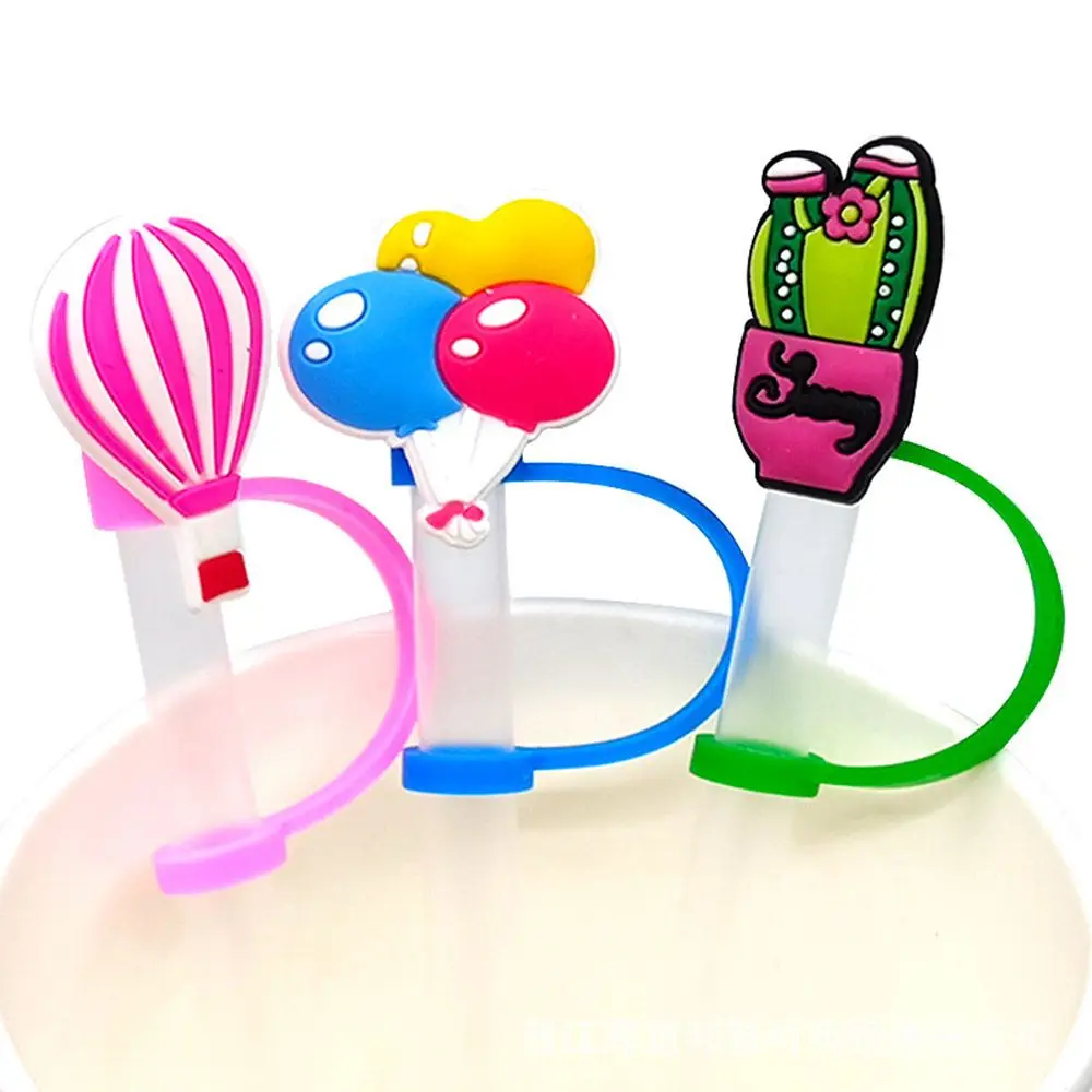 Drinking Cartoon Kitchen Tool Cup Accessory Straw Tips Cover Splash Proof Plugs Tips Cover Straw Plug Drinking Dust Cap