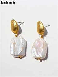kshmir Korean natural freshwater Baroque pearl earrings vintage simple earrings for women's party earrings 2022