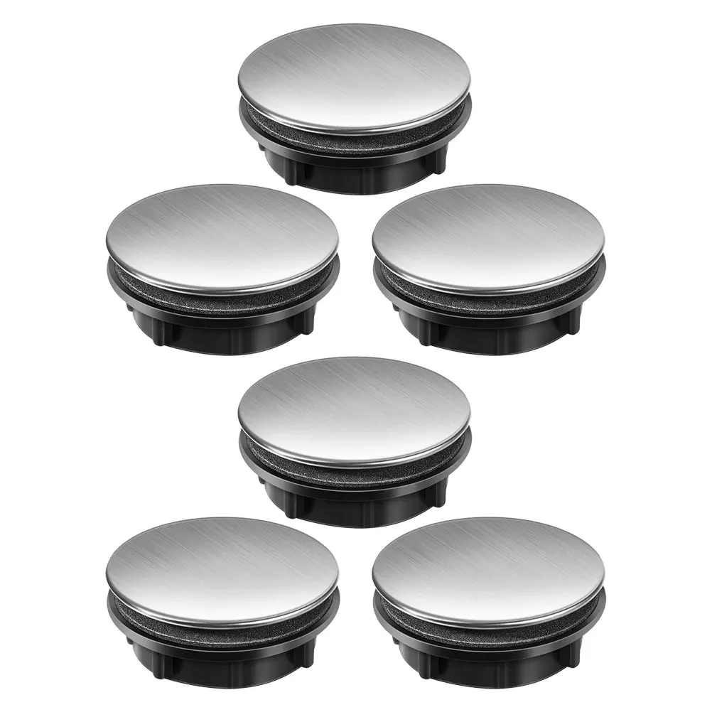 

6 Pcs Sink Hole Cover Stainless Steel Plugs for Kitchen Faucet Holes Soap Dispenser Cap Fillers Easy Installation Secure Fit
