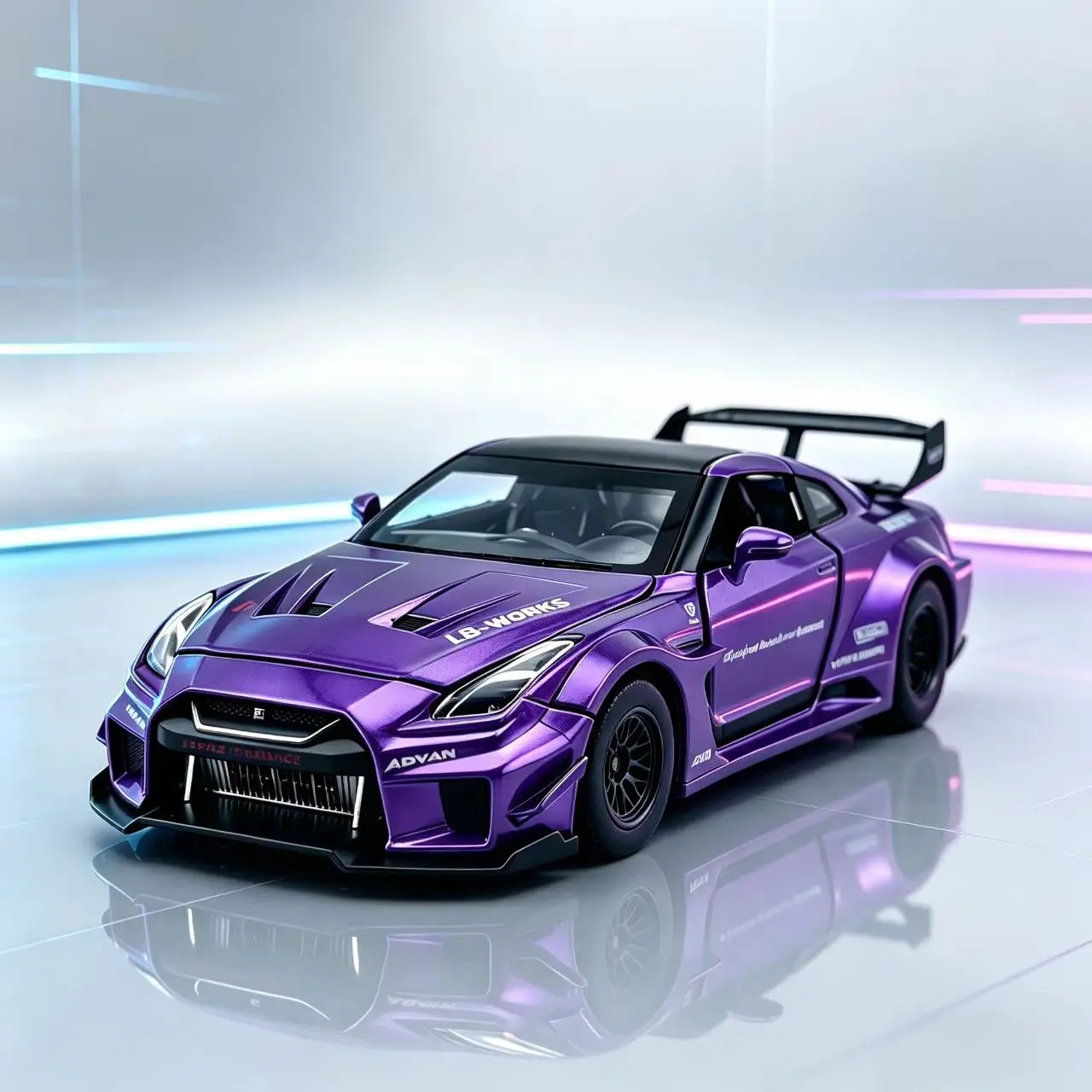 1:32 Scale Alloy Model Racing Car Model with Base, Exquisite Alloy Car Model Toy, Adult Collection and Home Decoration