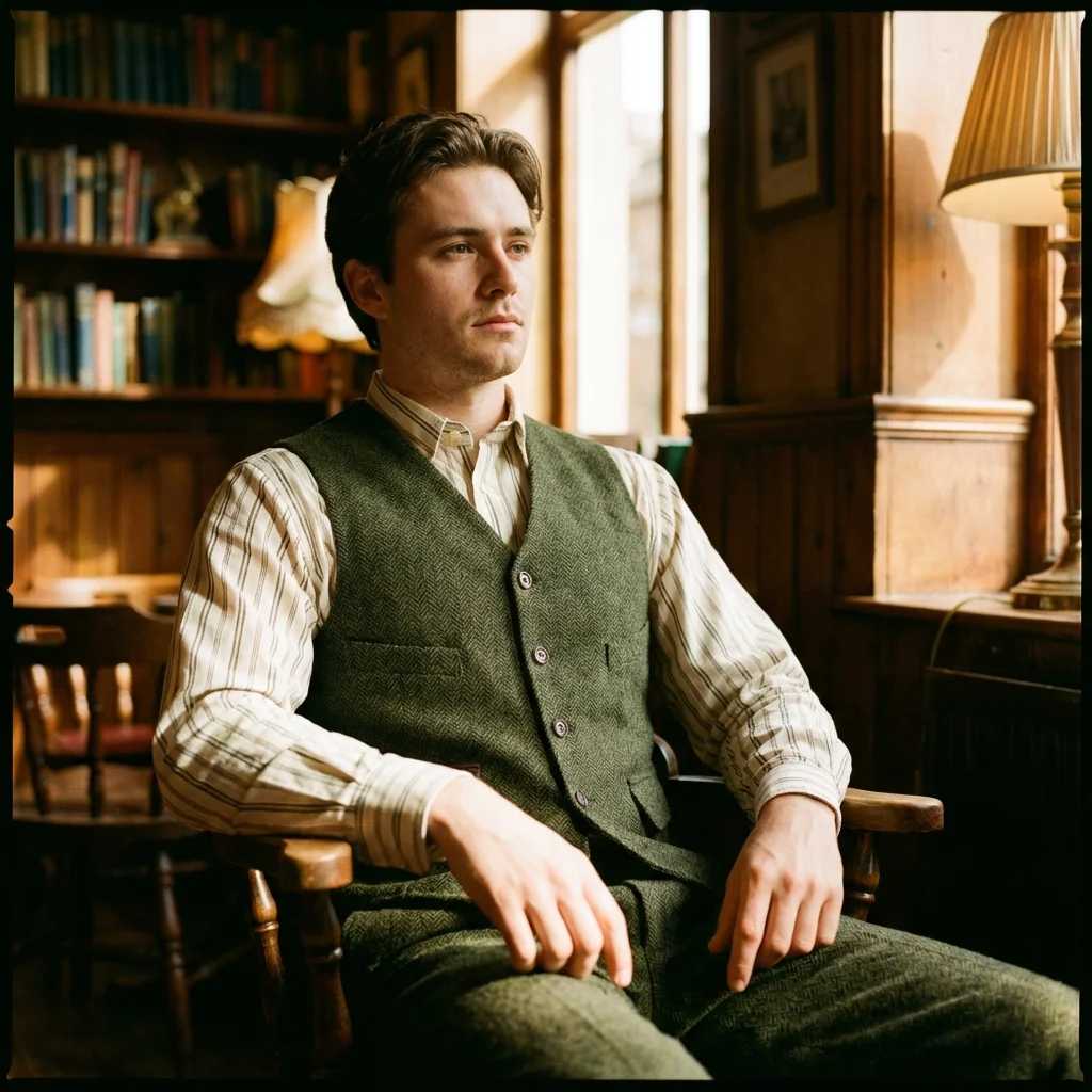 

Мужской костюмный жилет с V-образным вырезом и лацканами, из шерсти в елочку, повседневный деловой жилет для жениха на свадьбу, твидовый деловой жилет