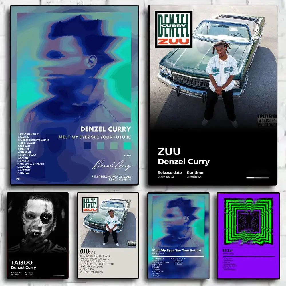 Singer D-Denzel Curry Poster Decorative Wall Art Print Poster Room Decoration Bedroom Home Office Gift Idea