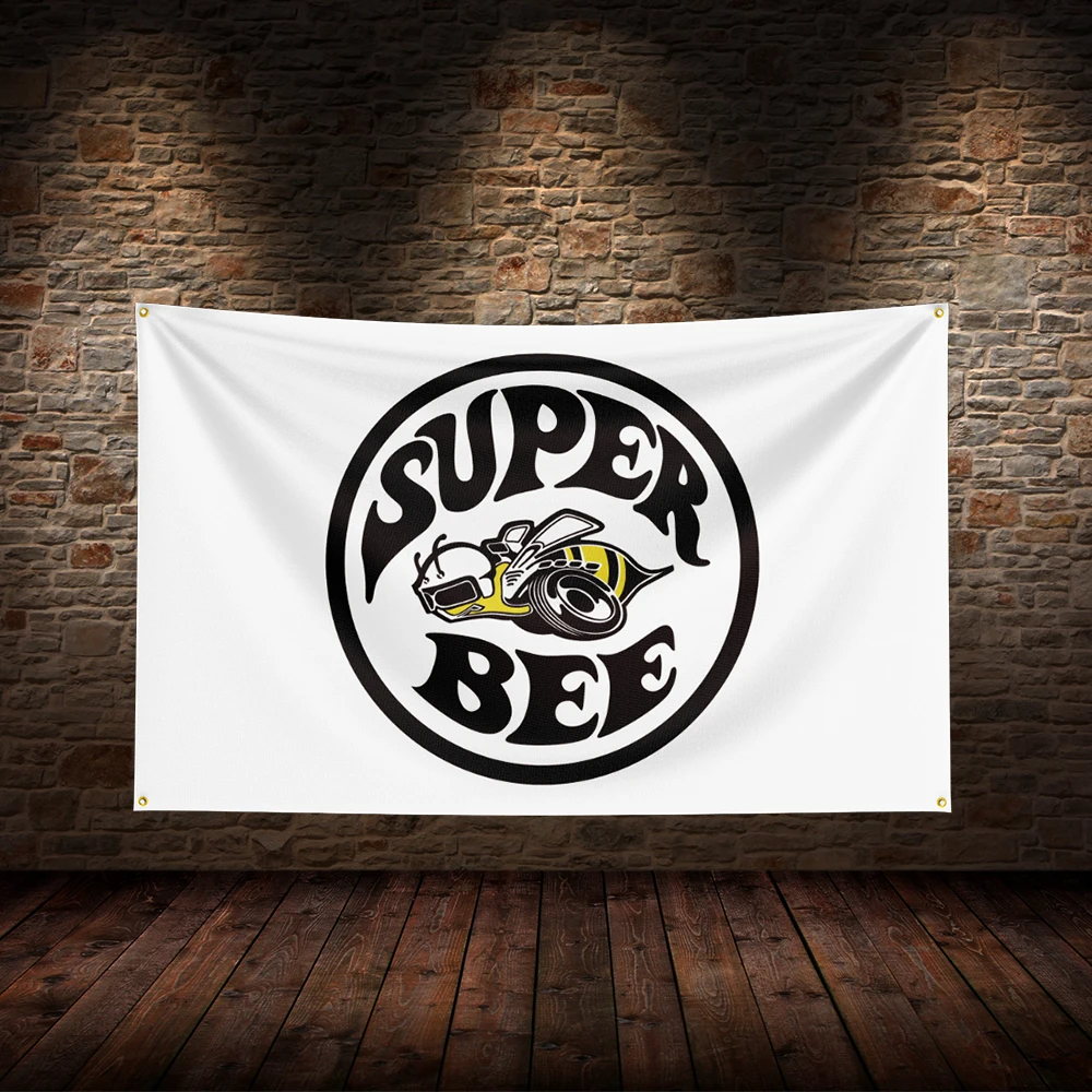 3x5 Ft S-Super bees  Flag Polyester Printed Car Flags for Room Garage Decor