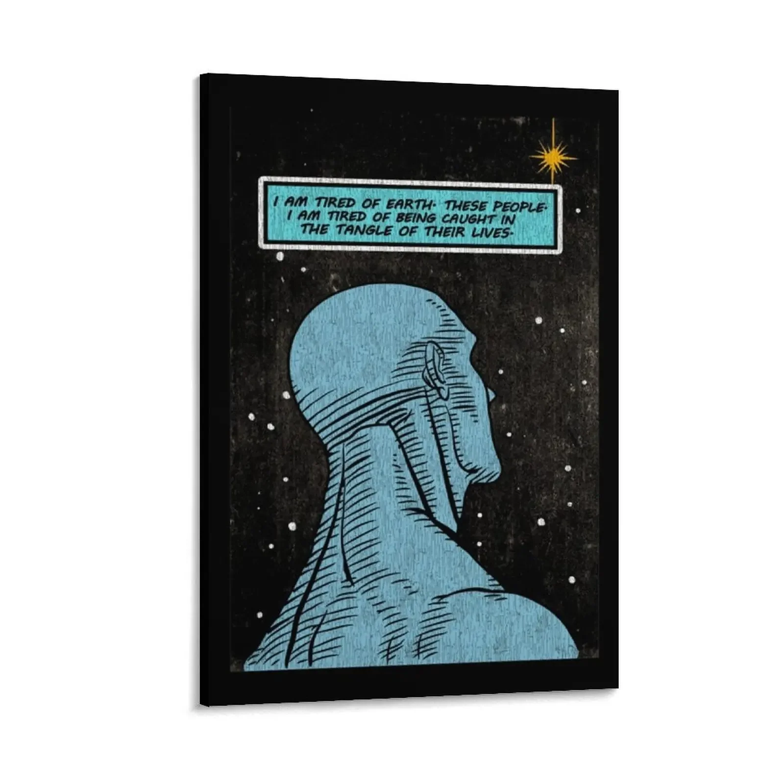 Lonely On Mars Dr Manhattan I Am Tired Of Earth Watchmen Essential . Canvas Painting home decor interior