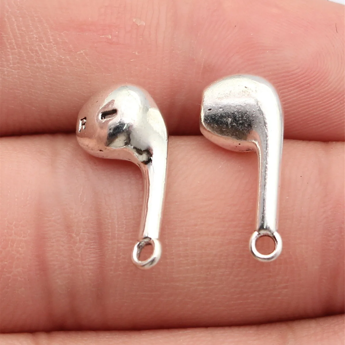 Wholesale Microphone Earphone Audio Charms Pendant Music For Handmade Craft Women Jewelry Gift Making