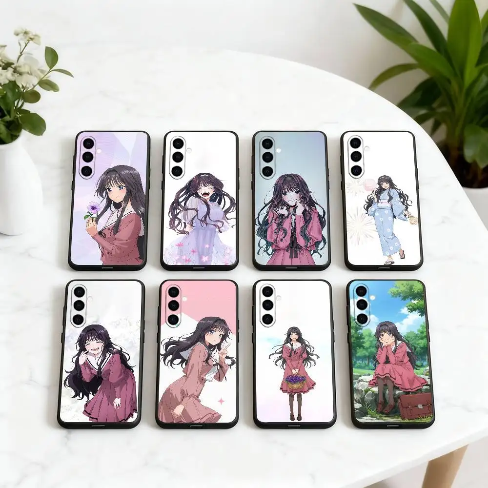 

The Fragrant Flower K-Kaoruko W-Waguri Phone Case Black Silicone Soft For Samsung Galaxy A73,A72,A71,A70,A53,A52,A51