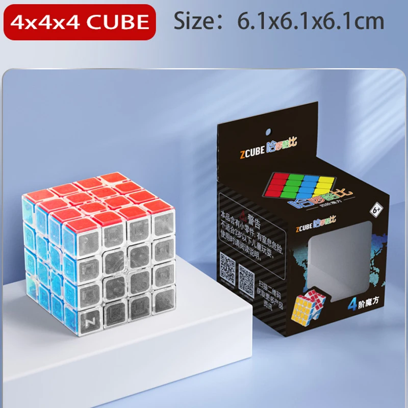 Zcube Transparent Magic Cube Pyraminx 4x4 3x3x3 2x2 5x5 Professional Speed Puzzle Children\'s Toys Gift 3x3 Speedcube Magico Cubo