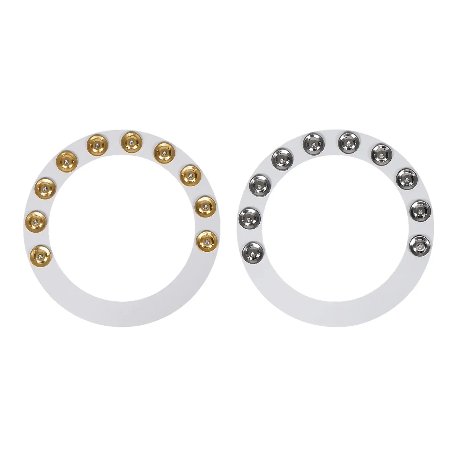 Drum Cymbals Rings 10 Single Row Bells Mountable Tambourine Effect