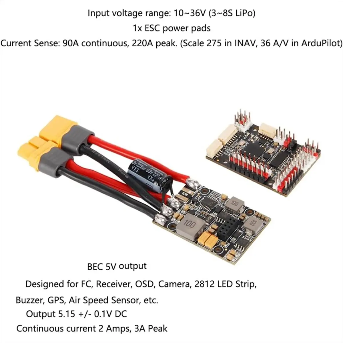 M85K  Kakute H743 Flight Control 3-8S LiPo Compatible, Dual Firmware Support for RC Airplane, Fixed-Wing Drones