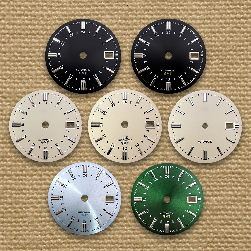 31mm GS Logo GMT Dial With Sun Pattern Grand S Dial Suitable For NH34/35/36 Movement High Quality Watch Accessories ﻿