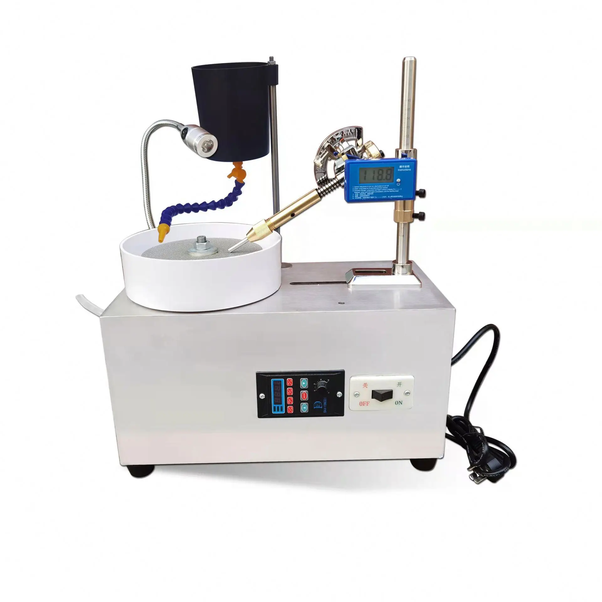Jewelry Jade Polishing Angle Machine Flat Grinding Facet Mechanical Knife Grinding Seal Grinding Machine Digital Display
