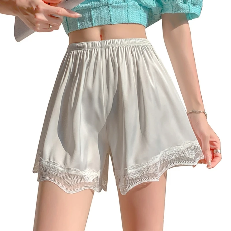 Womens Anti-Chafing Underwear Mid Thigh Boyshorts Skirt Loose Lace Safety Pants Drop Shipping