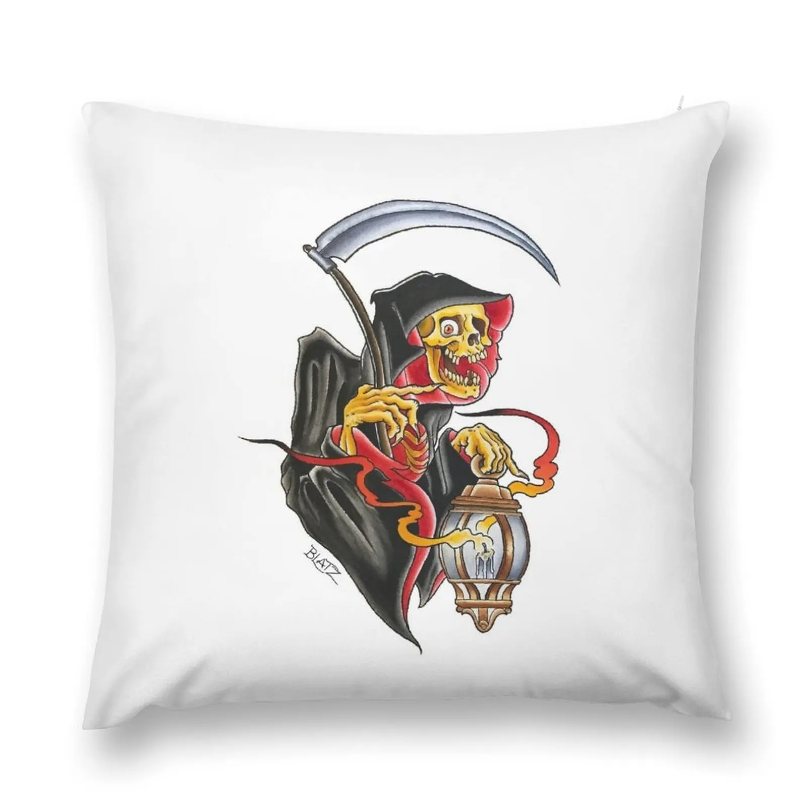 

Reaper with Lantern Throw Pillow Cushions Home Decor pillowcases for sofa cushions luxury home accessories pillow