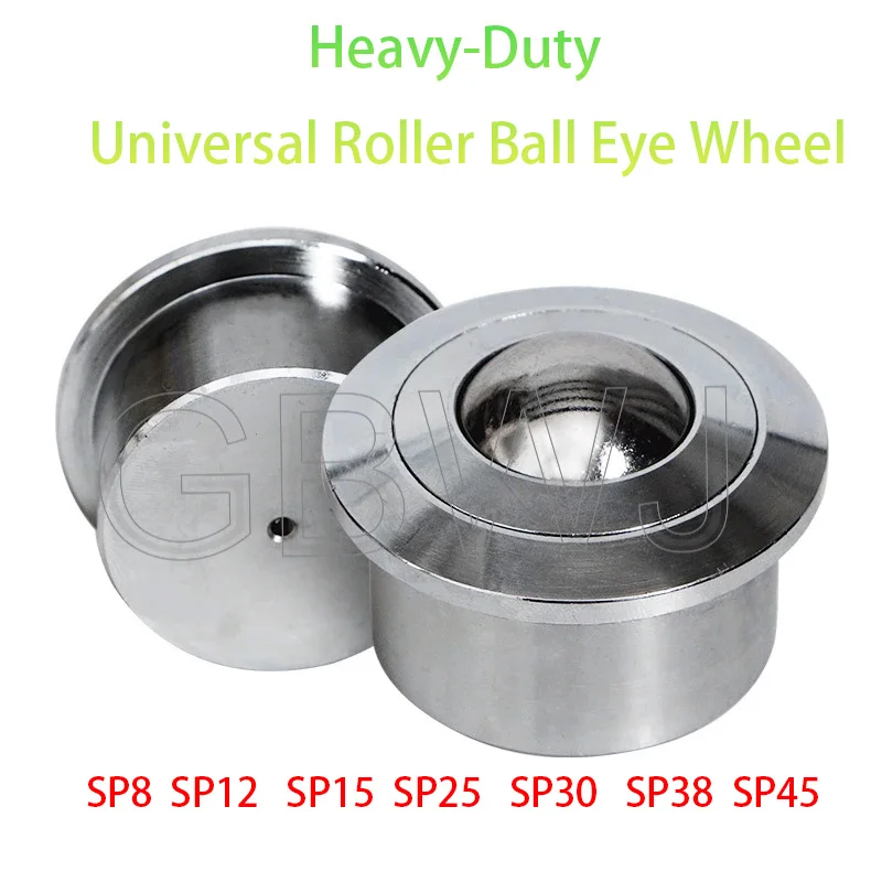 1PCS Heavy-duty Universal Roller Ball Eye Wheel Bearing Transfer Caster Round Eye Wheel Universal Eye Wheel SP8/12/15/22/25/30