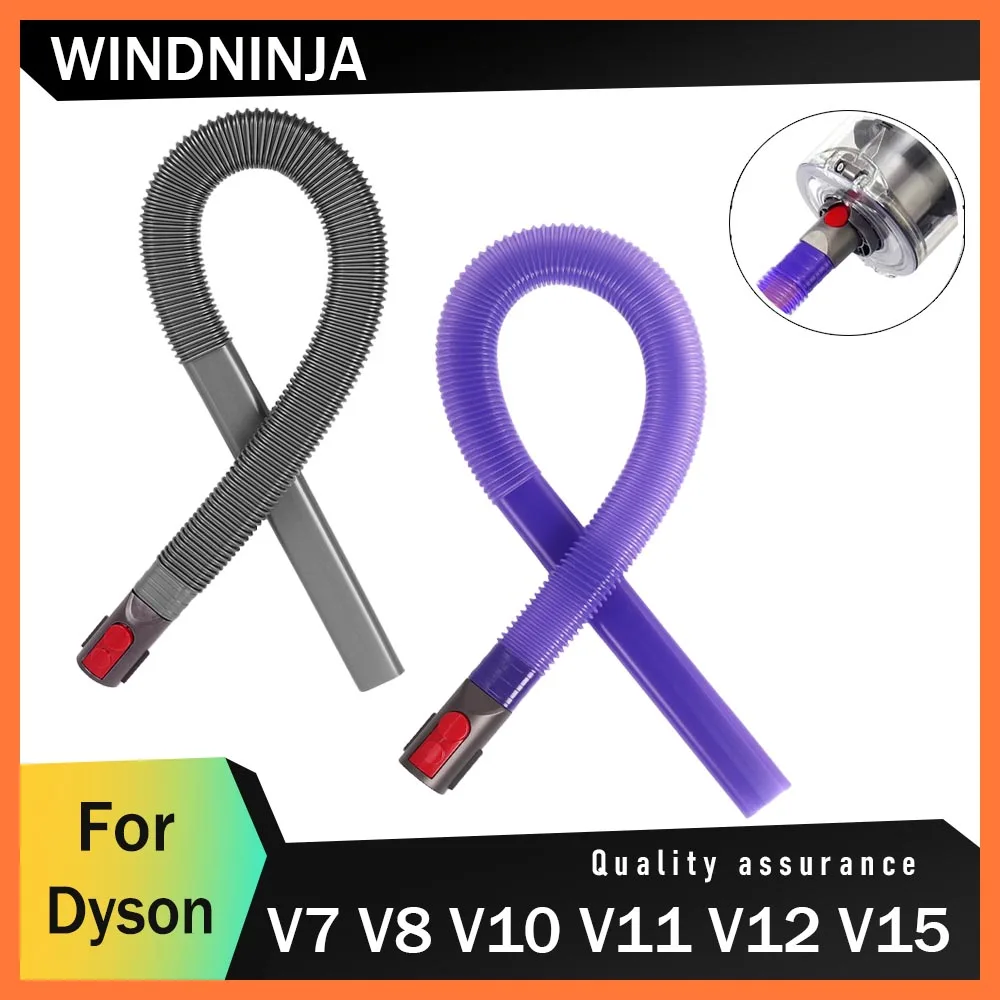 ملحقات خرطوم تنفيس المجفف لـ Dyson V7 V8 V10 V11 V12 V15 مكنسة كهربائية مرفق خرطوم مزيل الوبر مع محول الرأس المسطح