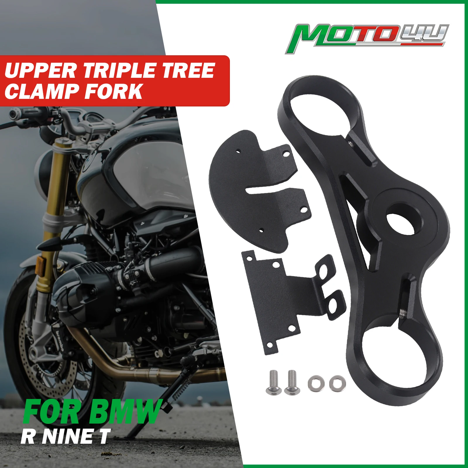 

MOTO4U For BMW R NINE T R9T Upper Triple Tree Clamp Fork Motorcycle Modification Aluminum Upper Bracket