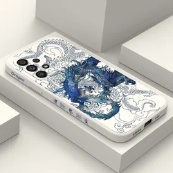 Blue Dragon Case For Samsung Galaxy A73 A53 A33 A23 A13  A72 A52 A52S A32 A22 A12  A71 A51 A31 A21S 4G 5G Cover