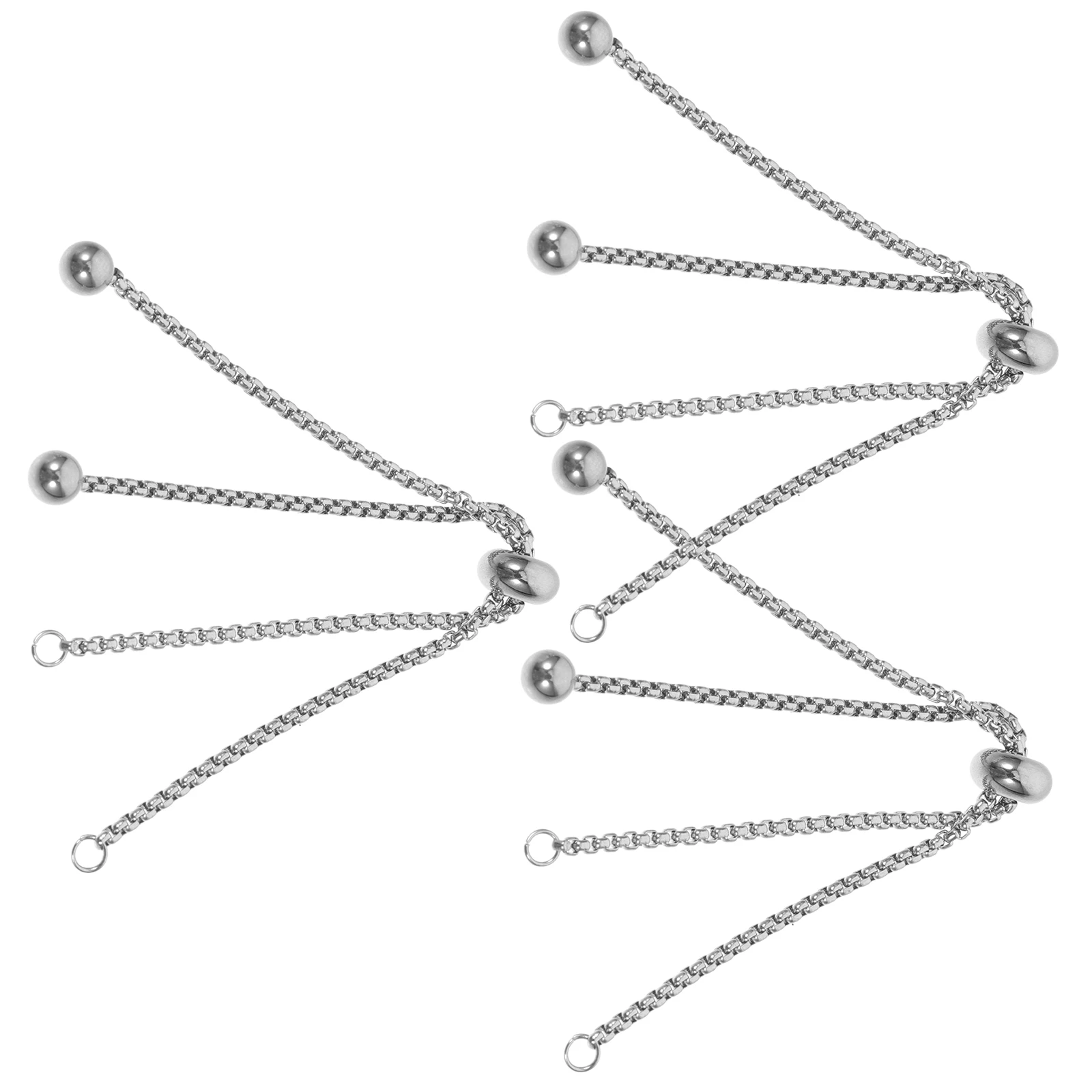 

Stainless Steel Bracelet Chain Adjustable Extenders for Jewelry Making DIY Slider Cable Link Charms Necklace Bulk Clasp