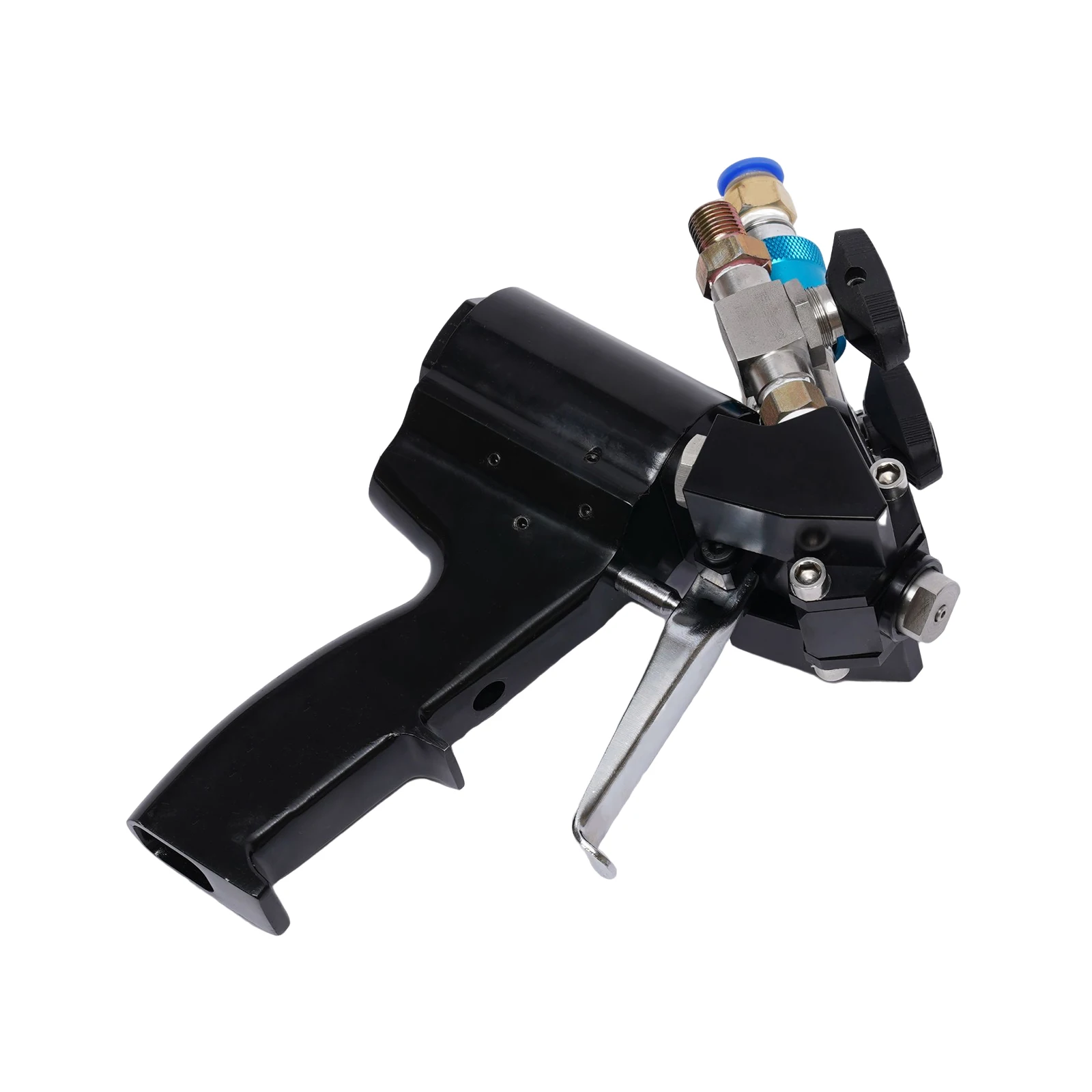 Polyurethane Spray Gun, Cast Iron Air Spray Gun With 3 Interchangeable, Professional Paint Sprayer For Primer Stain Varnish