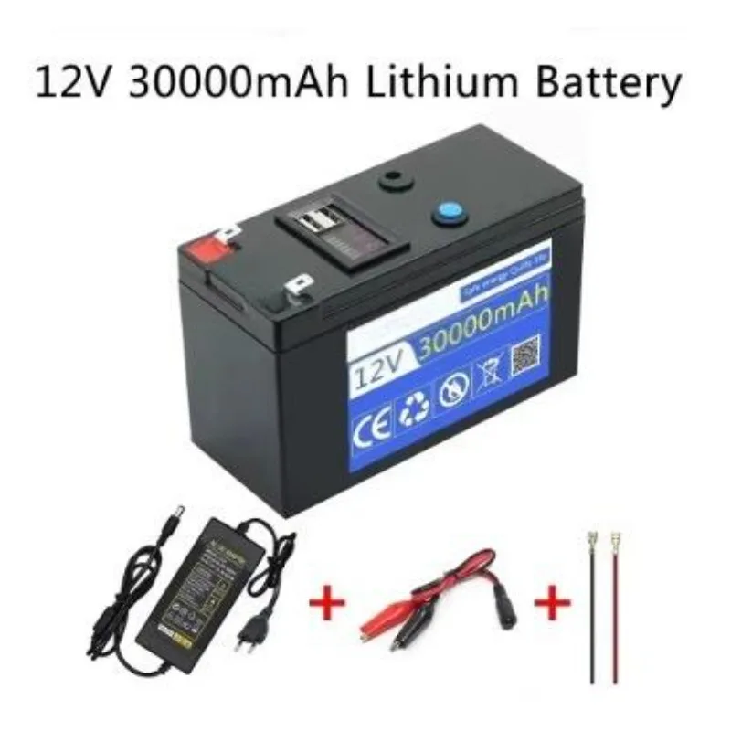 12V 30Ah 3S6P 18650 Rechargeable Lithium Battery Pack for Solar Energy RV Power Supply Stroller Battery with BMS 12.6V