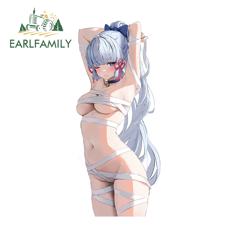 

EARLFAMILY 13cm X 5.6cm Kamisato Ayaka Genshin Impact NSFW Car Stickers Vinyl Scratch Proof Trunk Motorcycle Decal for Tesla JDM