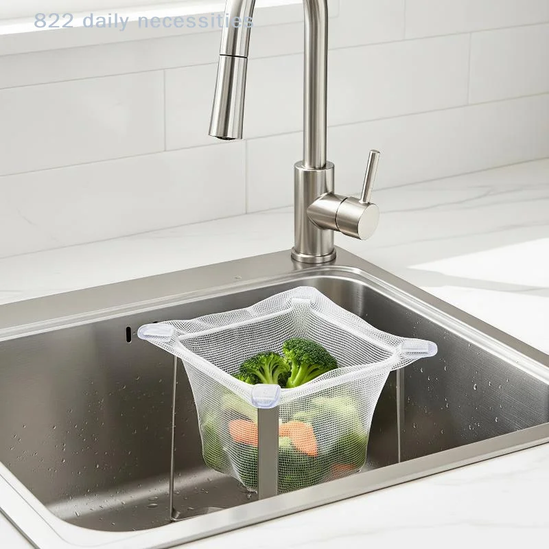 convenientNo Installation Needed Foldable Stainless Steel Trash Bag Frame Space Saving No Bend 1Pcs for Home Kitchen