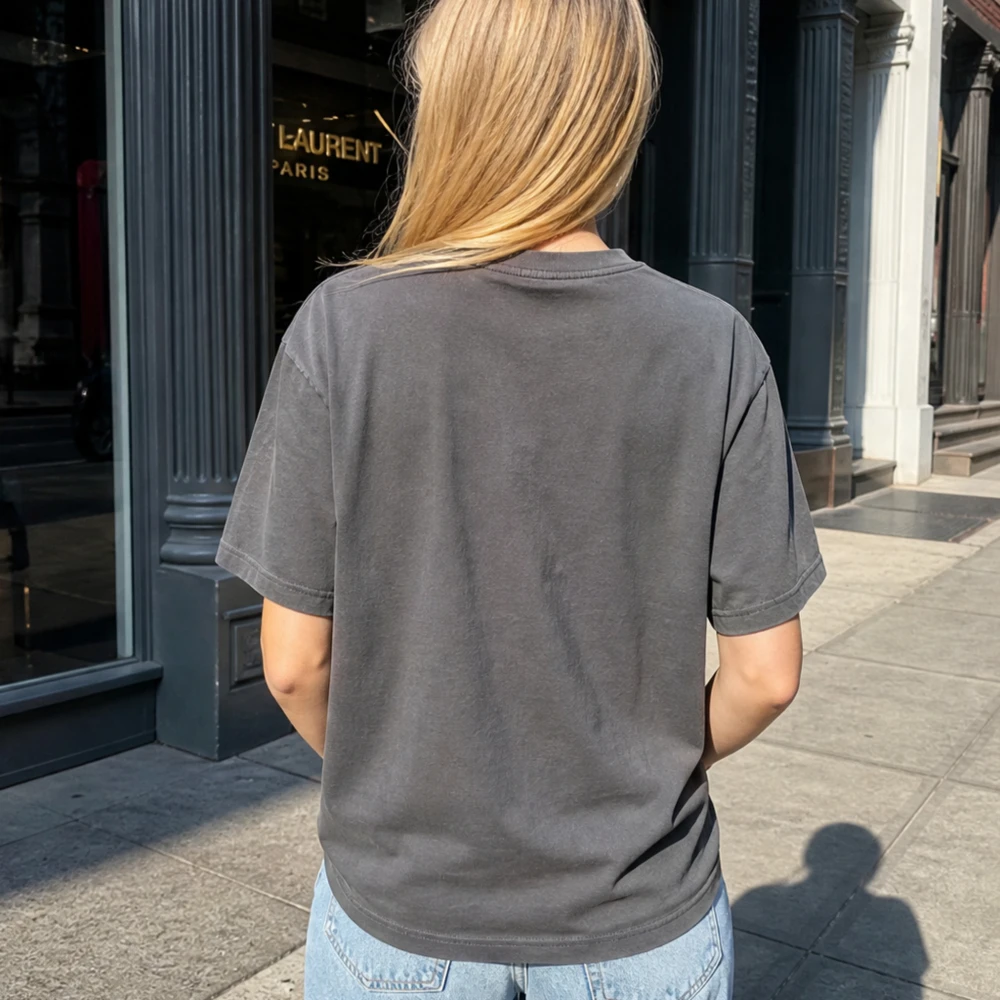 Minimalist Goodbye Tension Hello Pension Text T Shirt Women Chill Lounge Coffee Date Daily Casual Clothes