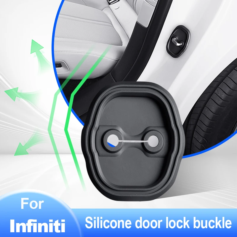

Защитный чехол для дверного замка автомобиля, силиконовые аксессуары для украшения для Infiniti FX37 FX50 G35 G37 Q50 Q60 QX30 QX55 QX60 QX80 QX56