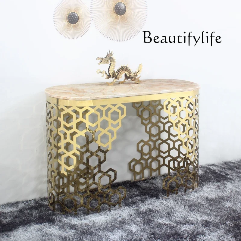 

Postmodern light luxury porch cabinet foyer simple modern hotel corridor aisle decoration against the wall