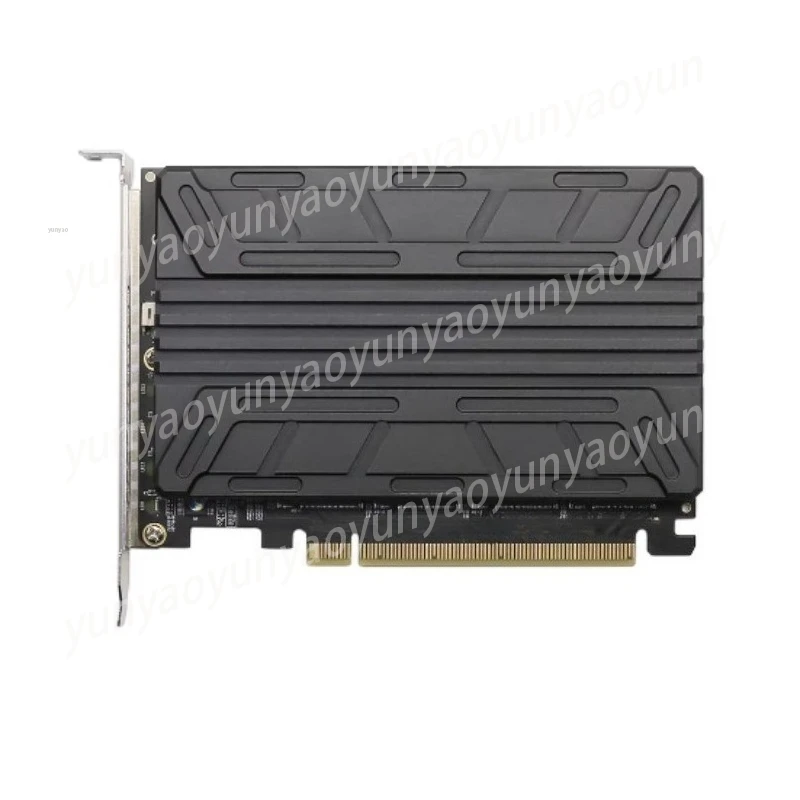 4-Port Expansion Card Adapter with Aluminum Heat Sink, Suitable for Server and Desktop Hard Disk Expansion
