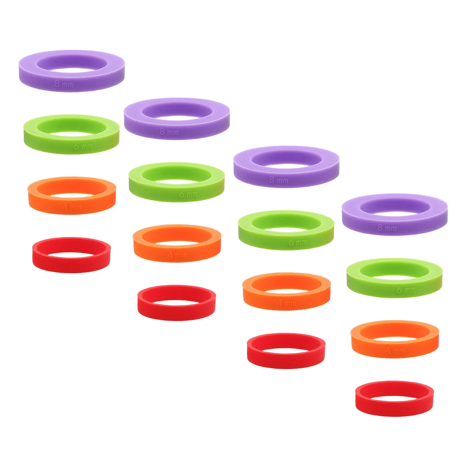 2Sets Rolling Pin Thickness Rings Silicone Adjustable Dough Spacer Bands 2Mm 4Mm 6Mm 8Mm Pastry Control Rings Kitchen Baking