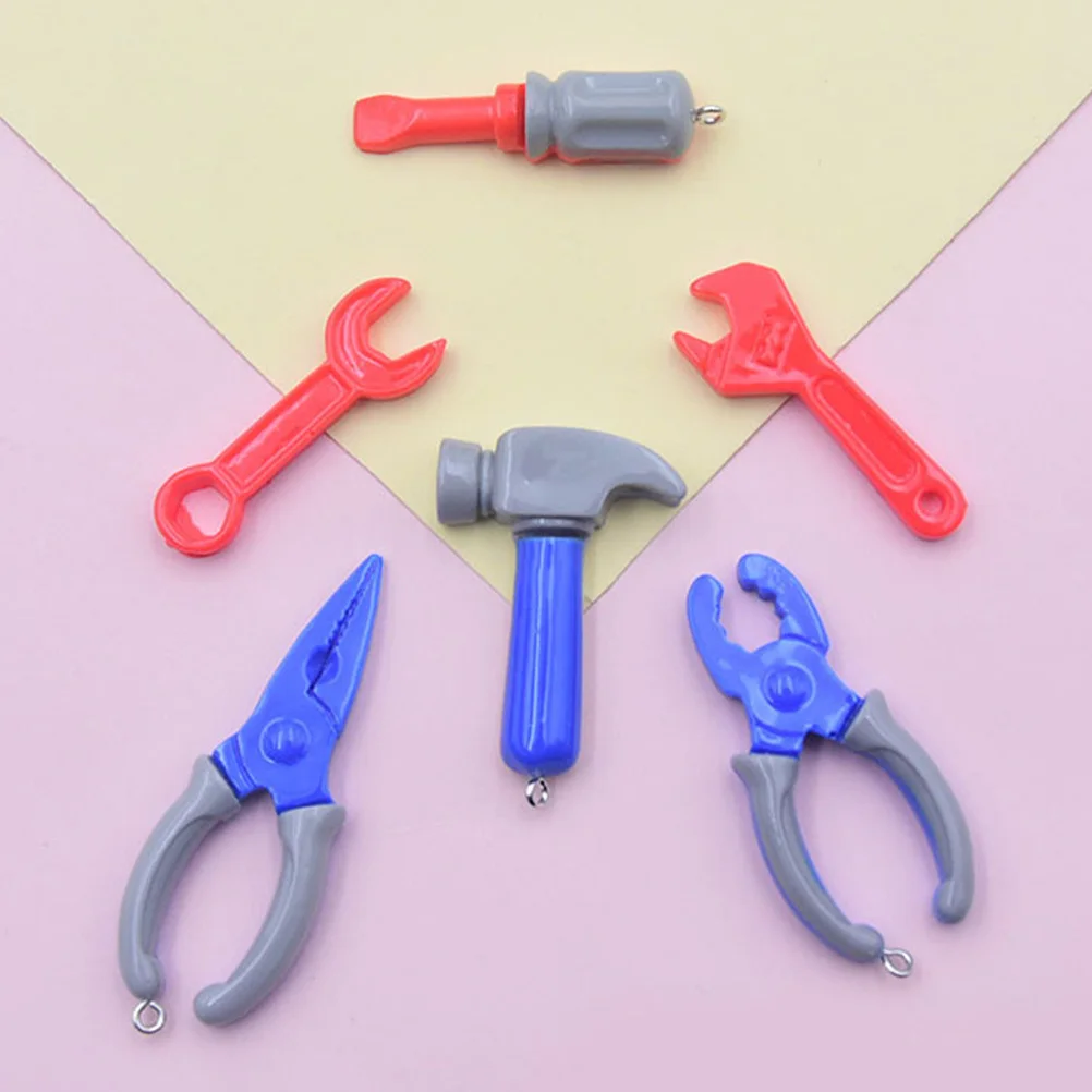 10 قطعة مجموعة إكسسوارات بيت الدمى المصغرة للأطفال التظاهر اللعب صندوق أدوات صغير الحلي خفيفة الوزن آمنة أدوات صغيرة ل #1