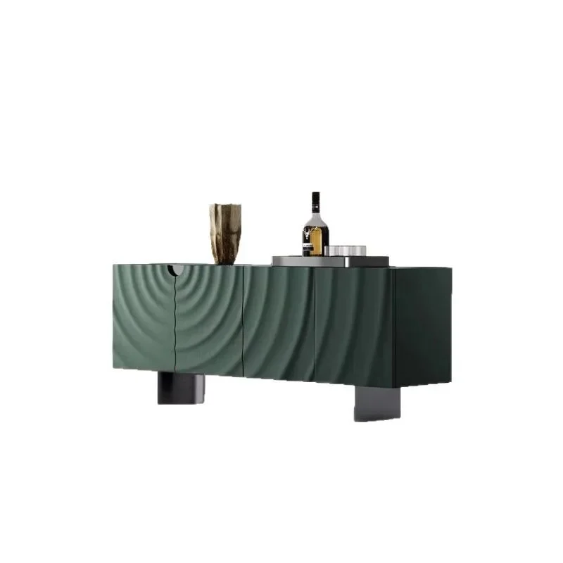 

Light luxury Italian high-end dining side cabinet solid wood cabinet