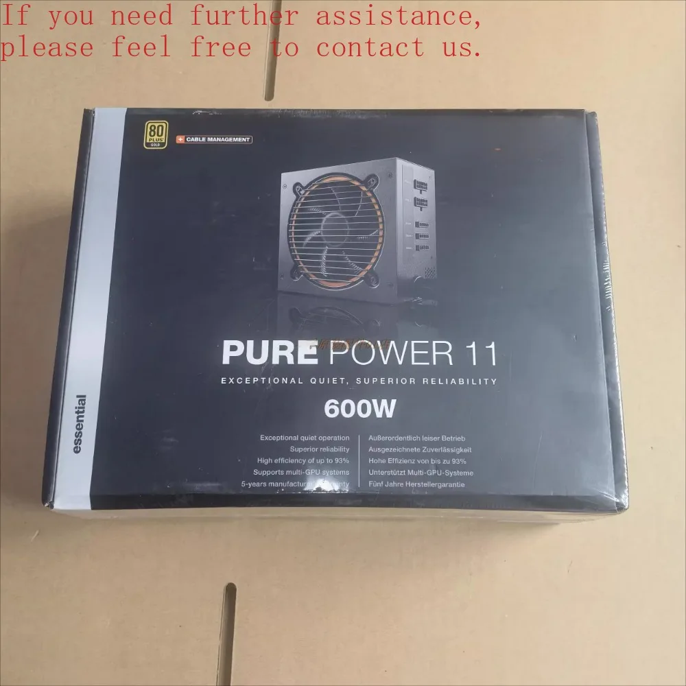 For be quiet Deshang Dejing/Deshang Biku L11-CM-500W 600W Gold Module Silent Power Supply